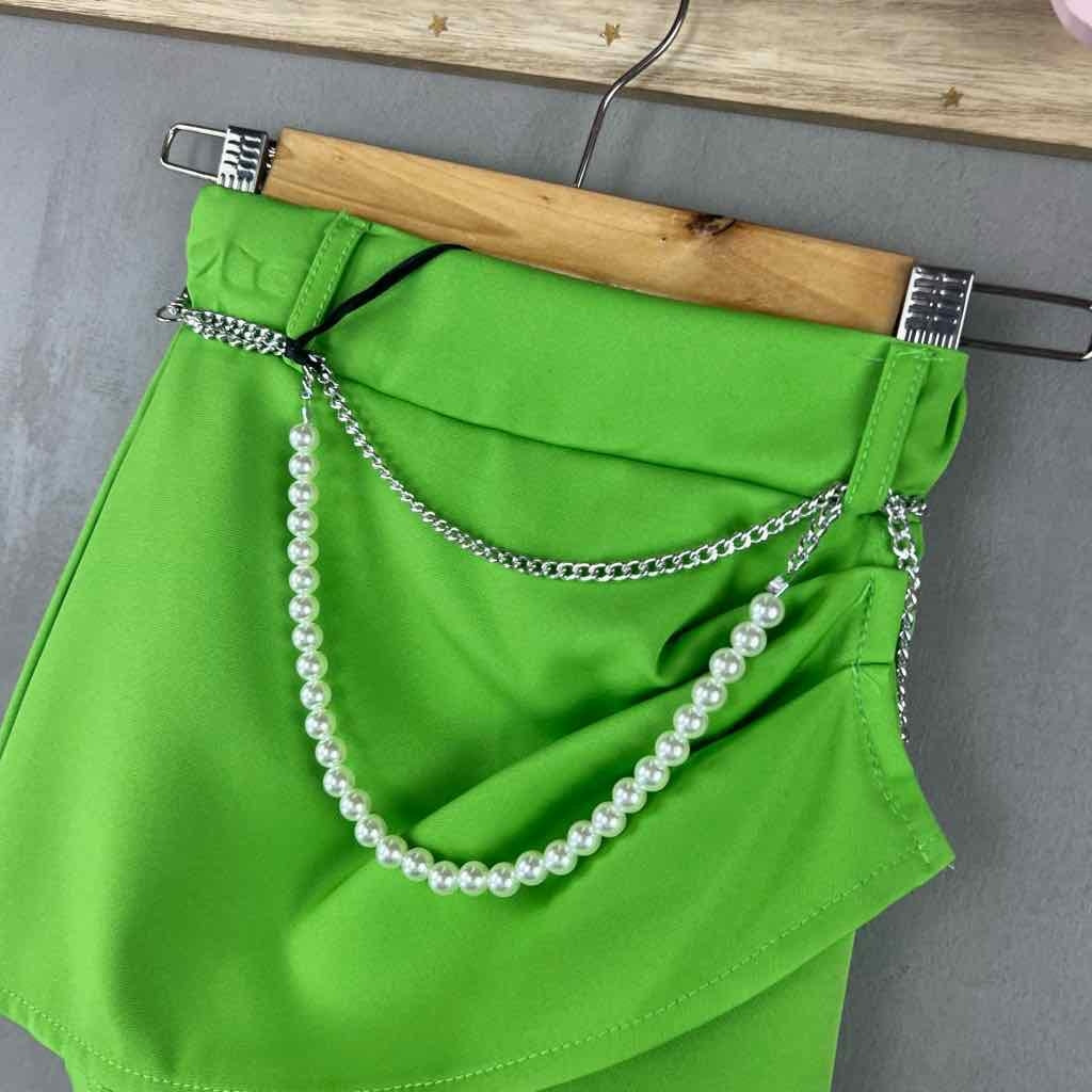 Shorts effetto gonna con Perline