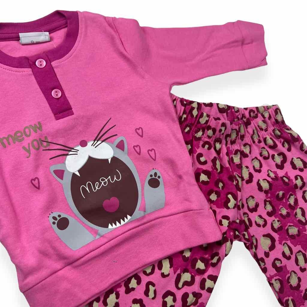 Pyjama chaud en coton pastel