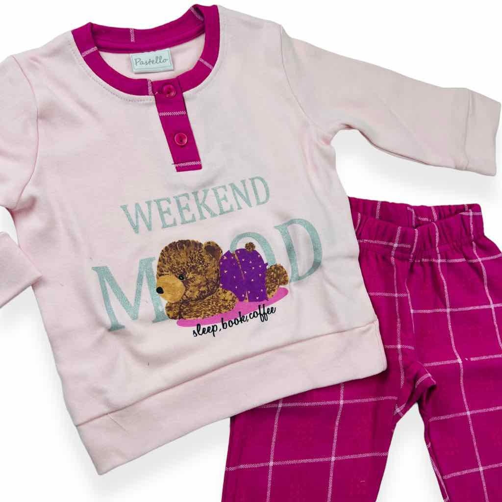 Pyjama chaud en coton pastel
