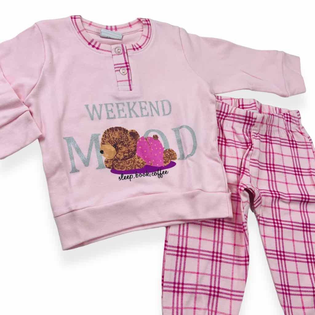 Pyjama chaud en coton pastel
