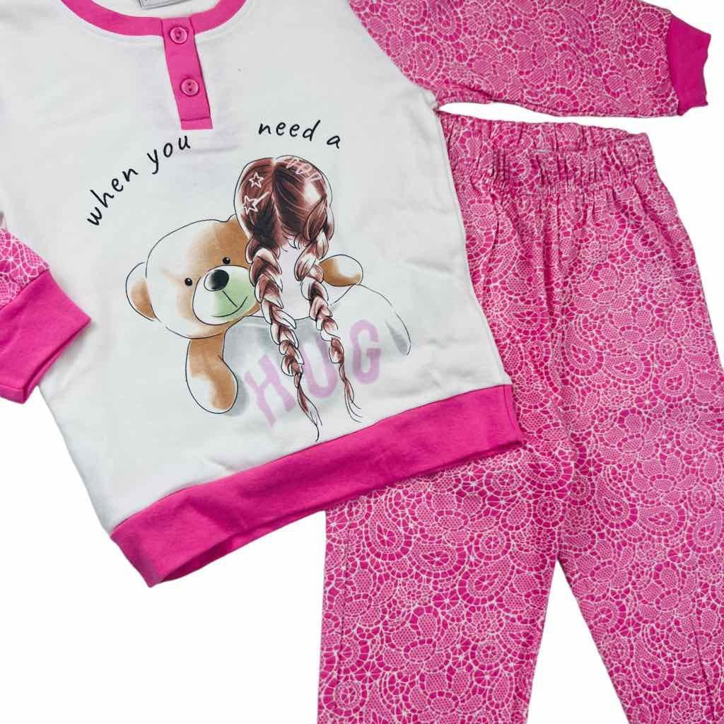 Pyjama chaud en coton pastel