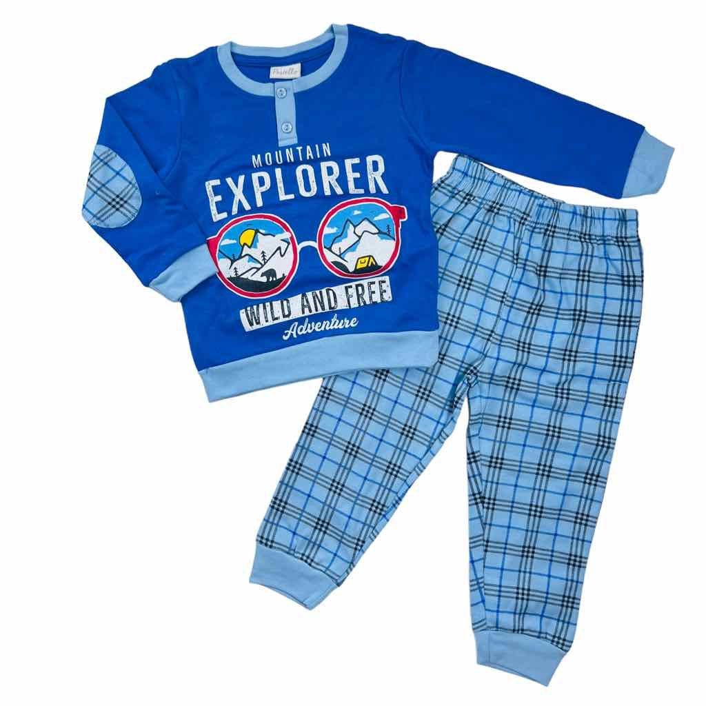 Pyjama chaud en coton pastel