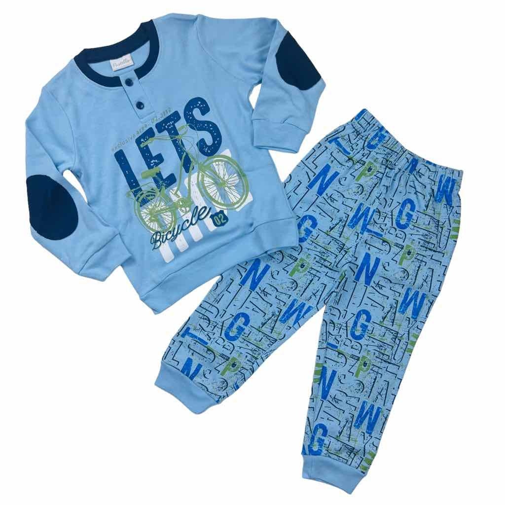 Pyjama chaud en coton pastel