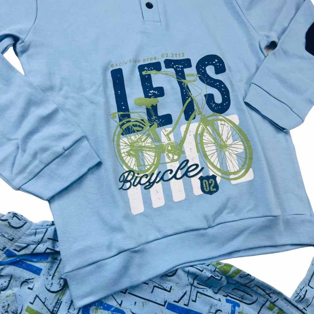 Pyjama chaud en coton pastel