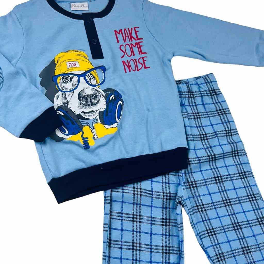 Pyjama chaud en coton pastel