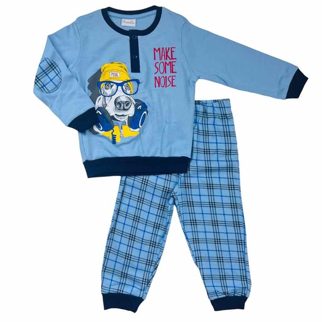 Pyjama chaud en coton pastel