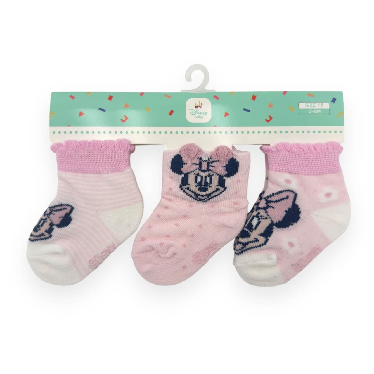 Chaussettes Tris Coton 0/6 Mois Disney Minnie