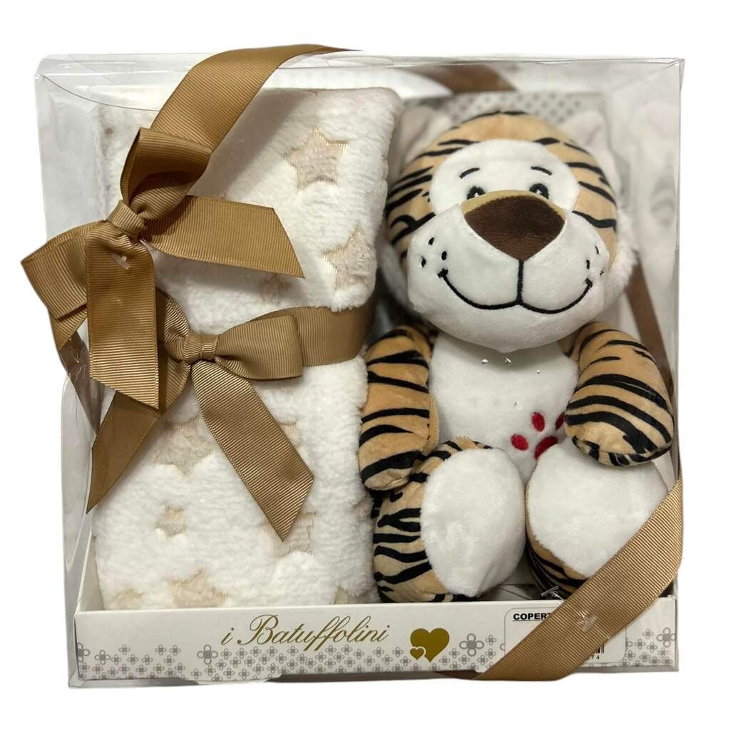 Poussette Batuffolini à carreaux avec marionnette 70x90 cm