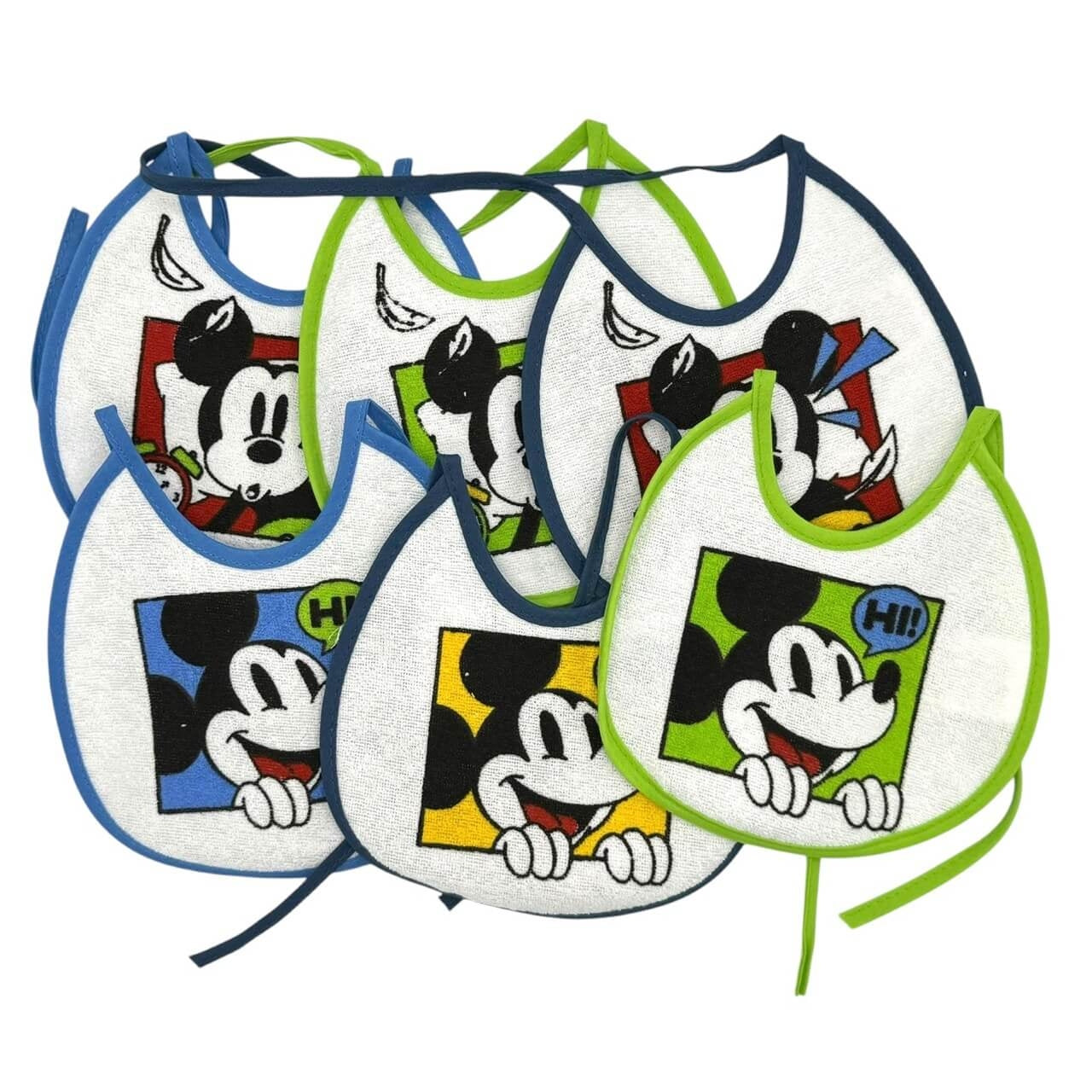 6 bavoirs Mickey Mouse Disney