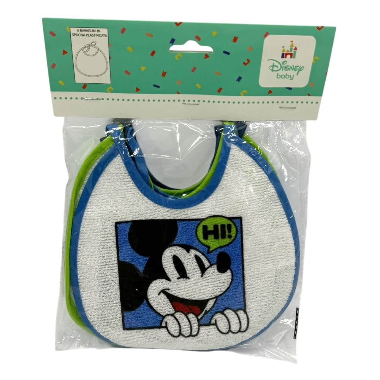 6 bavoirs Mickey Mouse Disney