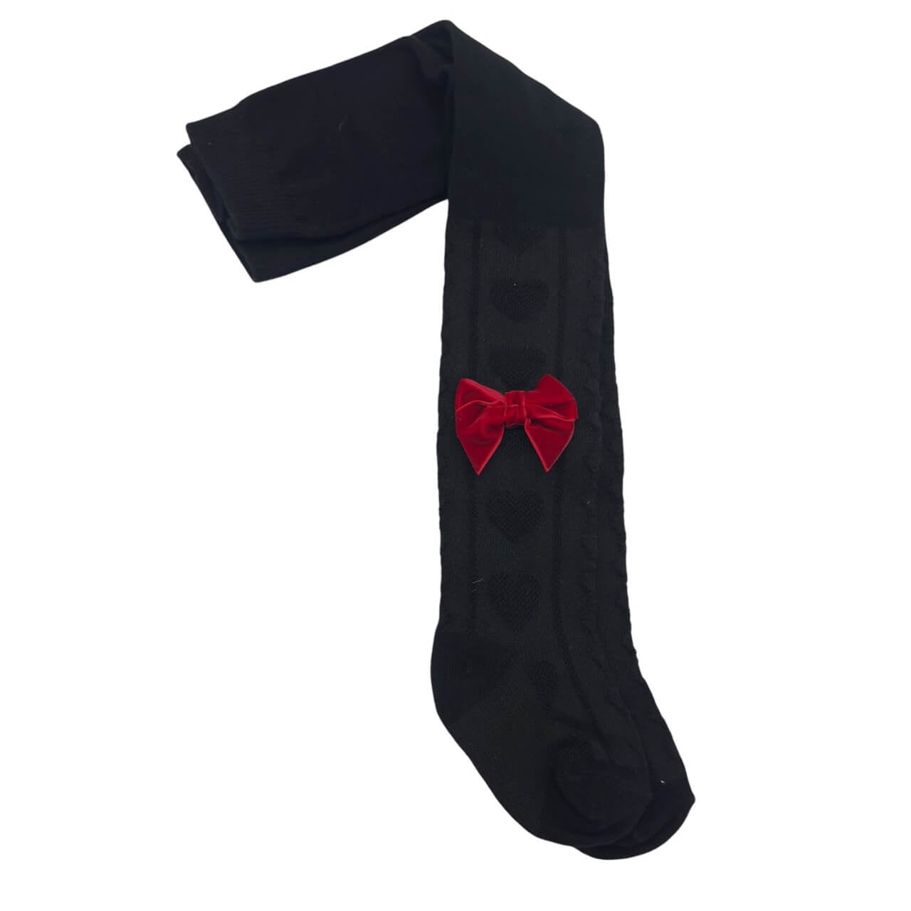 Collants bébé fille couleur unie avec nœud