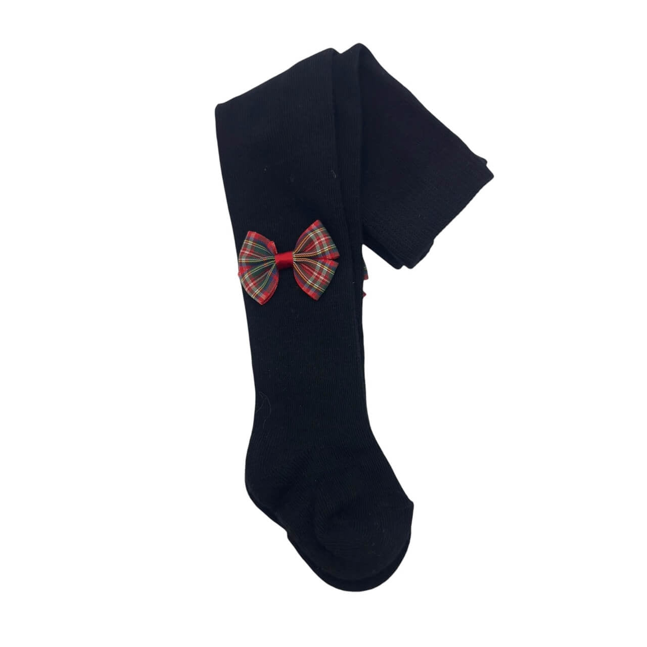 Collants bébé fille couleur unie avec nœud