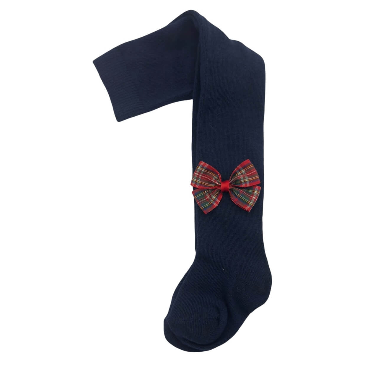 Collants bébé fille couleur unie avec nœud