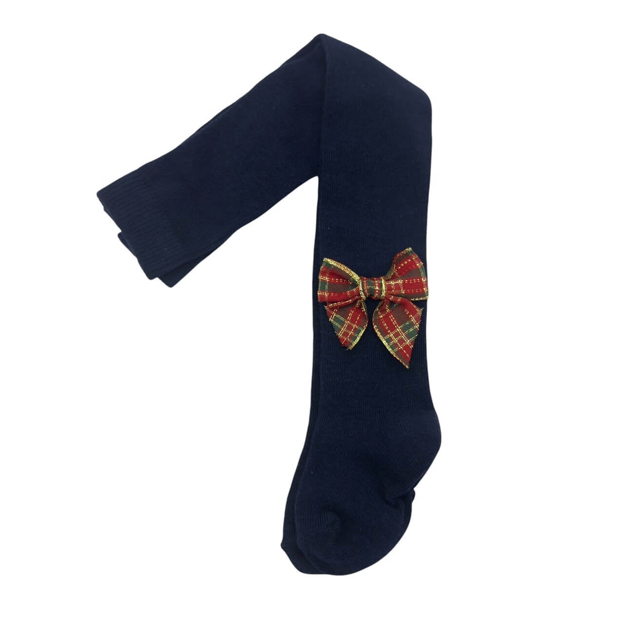 Collants bébé fille couleur unie avec nœud