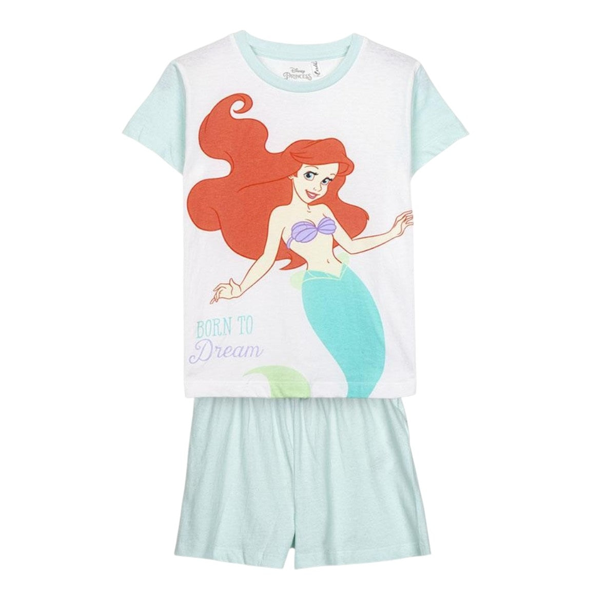 Pyjama court Disney La Petite Sirène 100 % coton