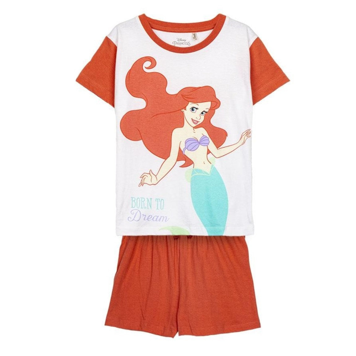 Pyjama court Disney La Petite Sirène 100 % coton