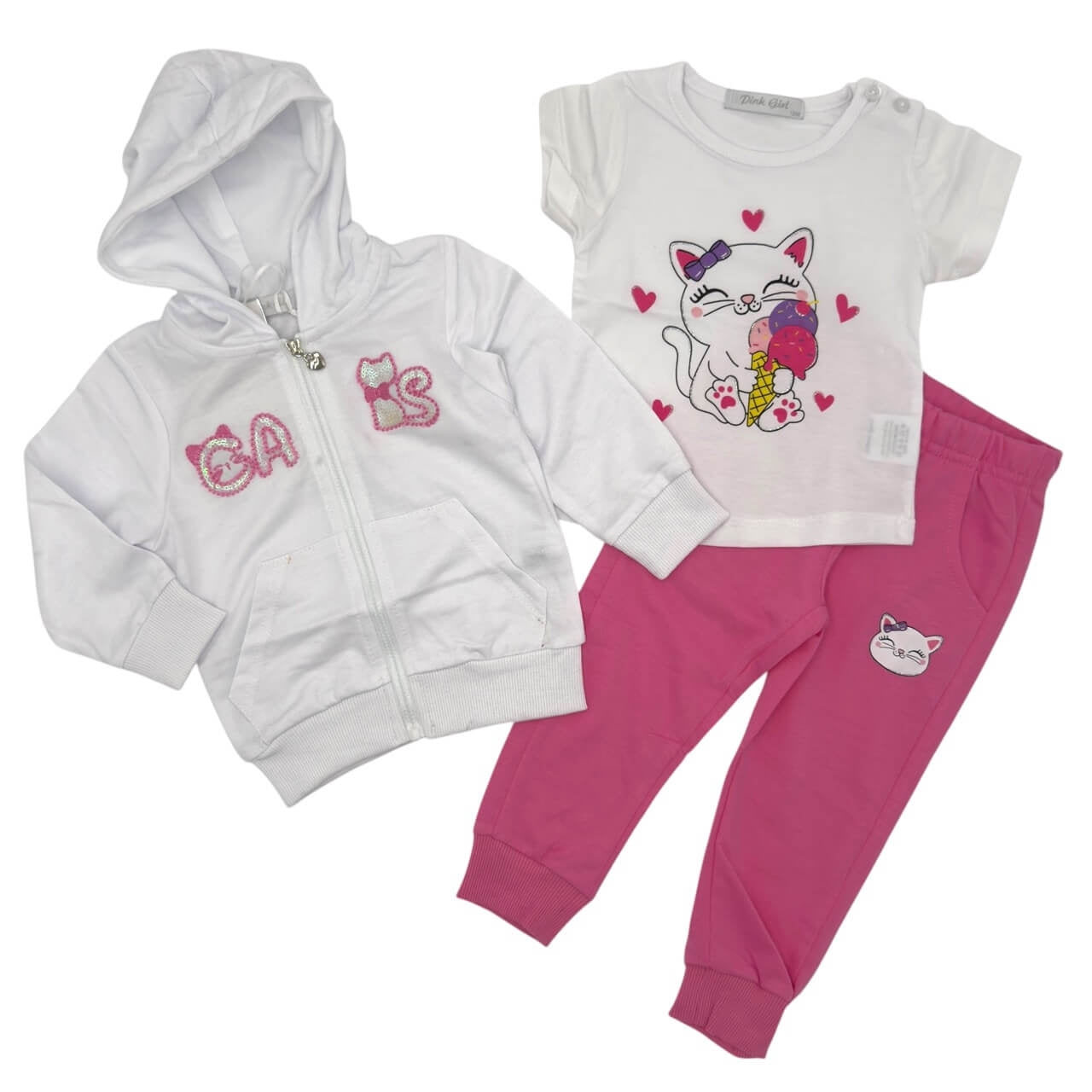 Tuta 3 Pezzi Neonata Cotone