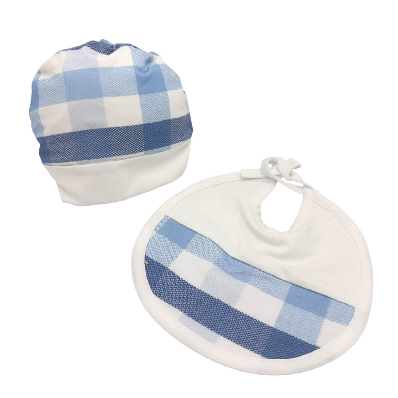 Set Cappello+Bavetta in Cotone Pastello 0/3 Mesi