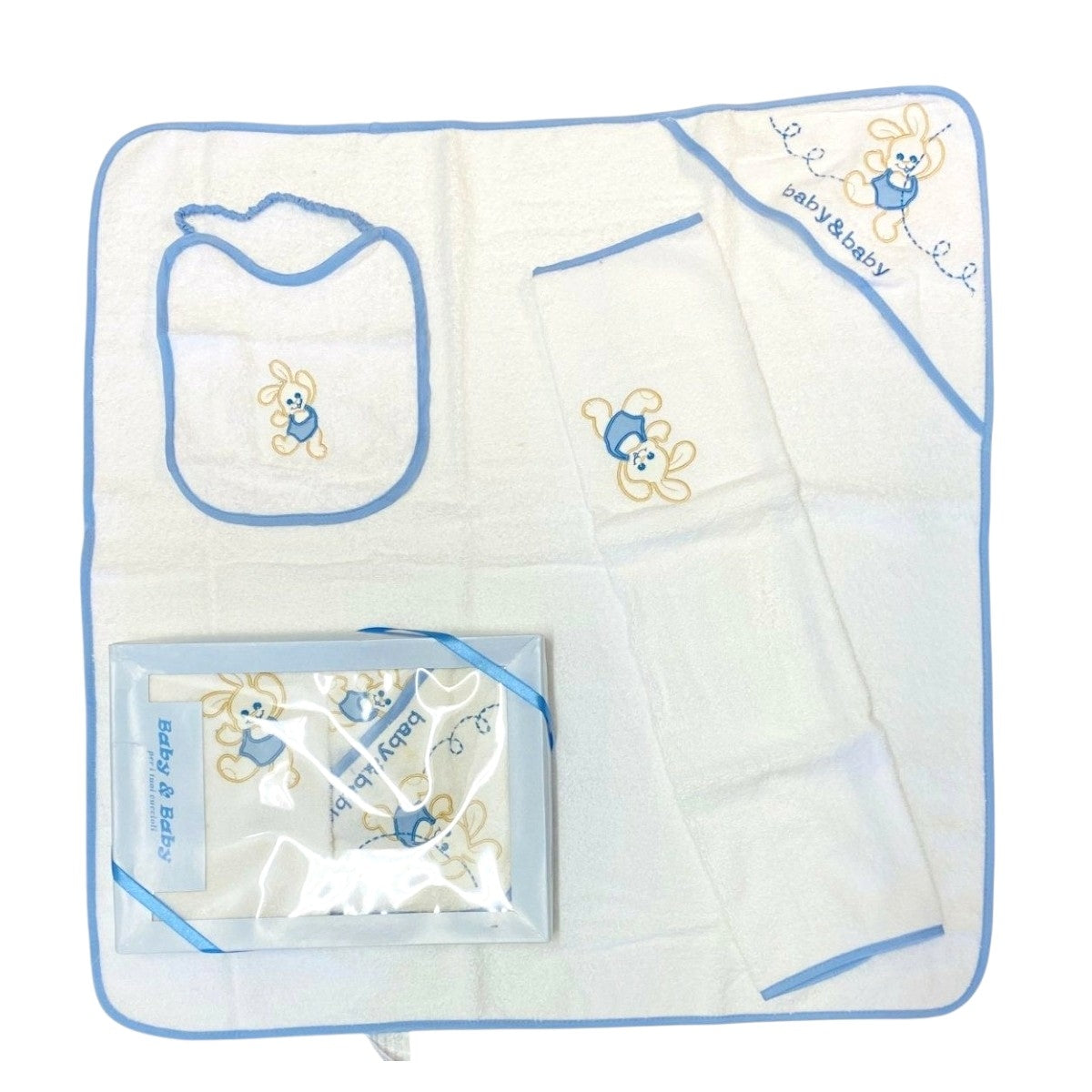 Ensemble peignoir, bavoir et linge triangle pour Bébé et Bébé