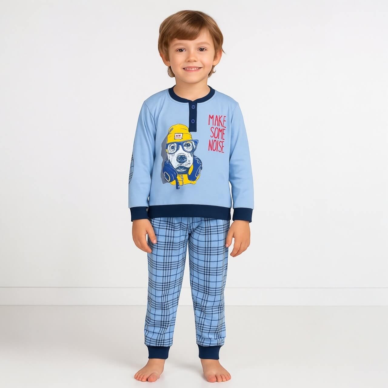 Pyjama chaud en coton pastel