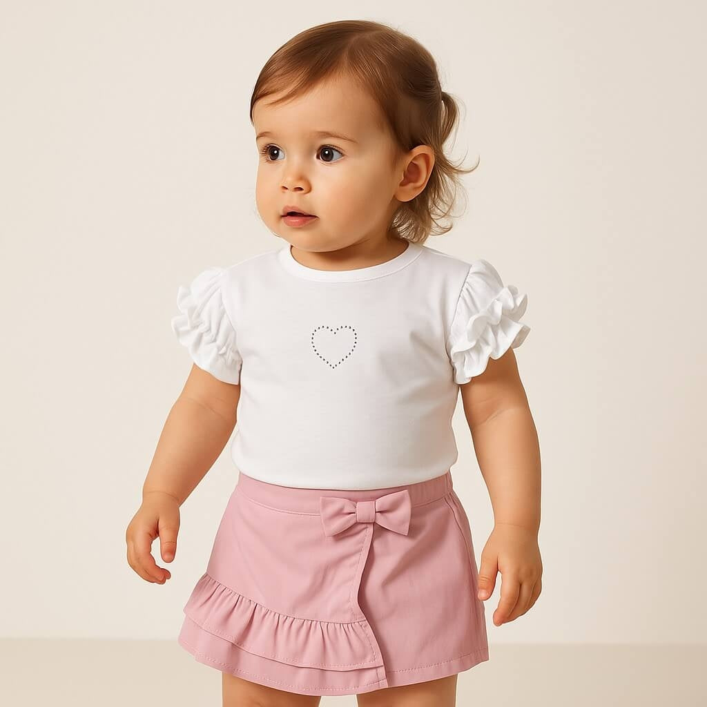 Tenue en coton pour bébé fille
