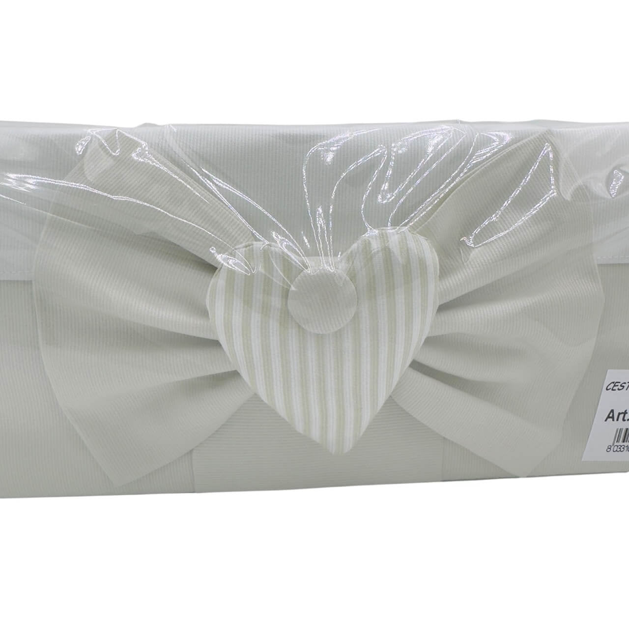 Cesta Nascita – Con Fiocco e Cuore Ricamato