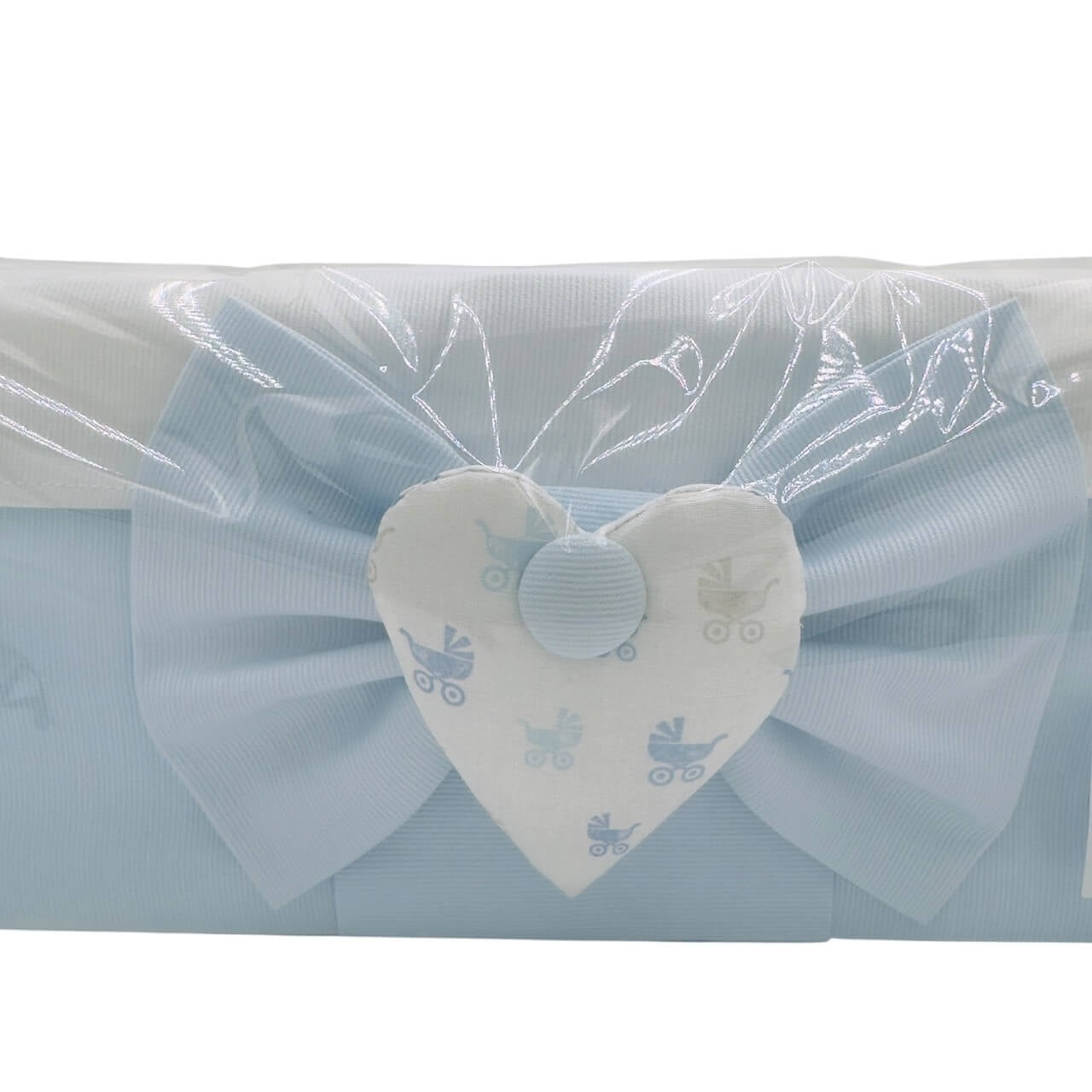 Cesta Nascita – Con Fiocco e Cuore Ricamato