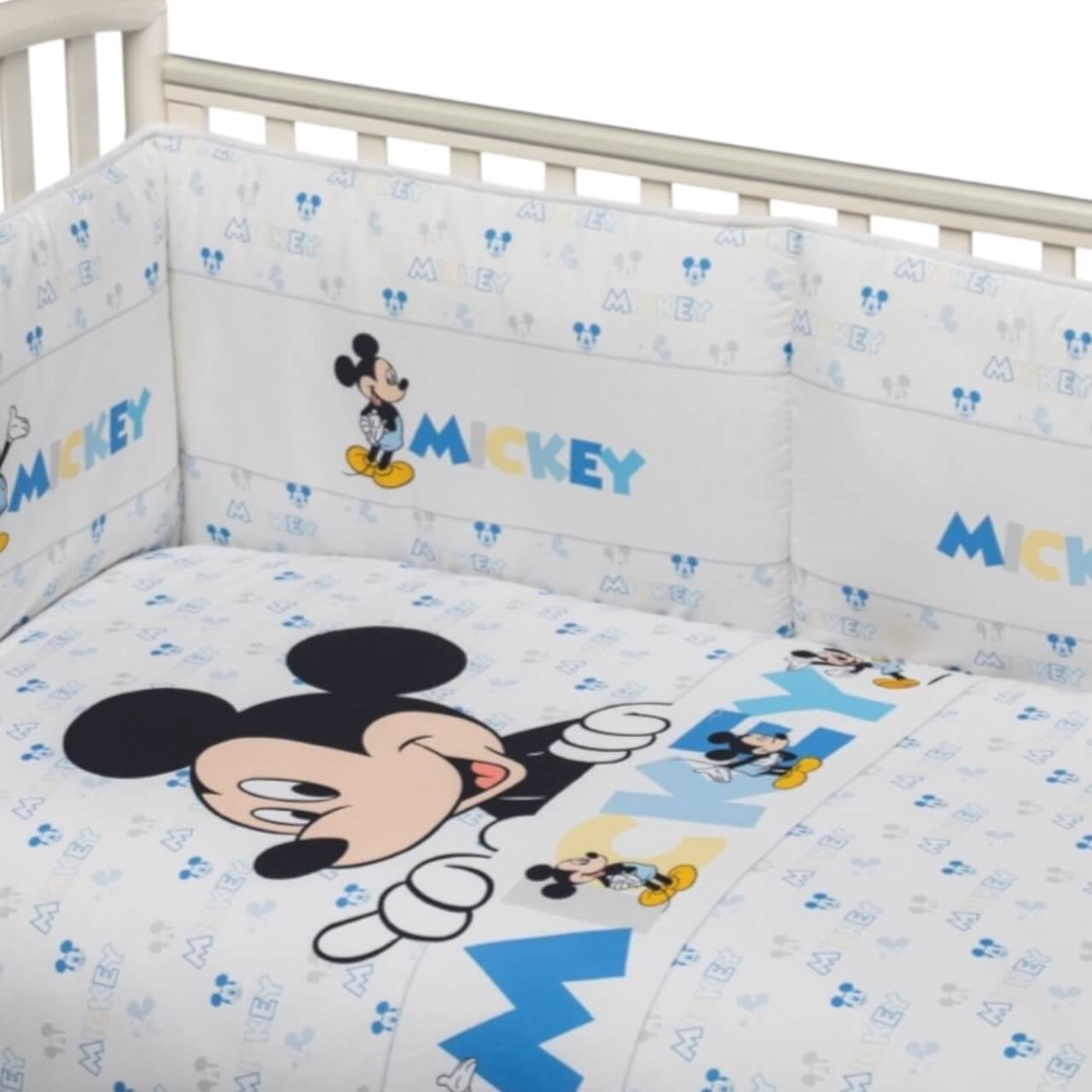 Completo trapunta lettino con paracolpi Microfibra Disney