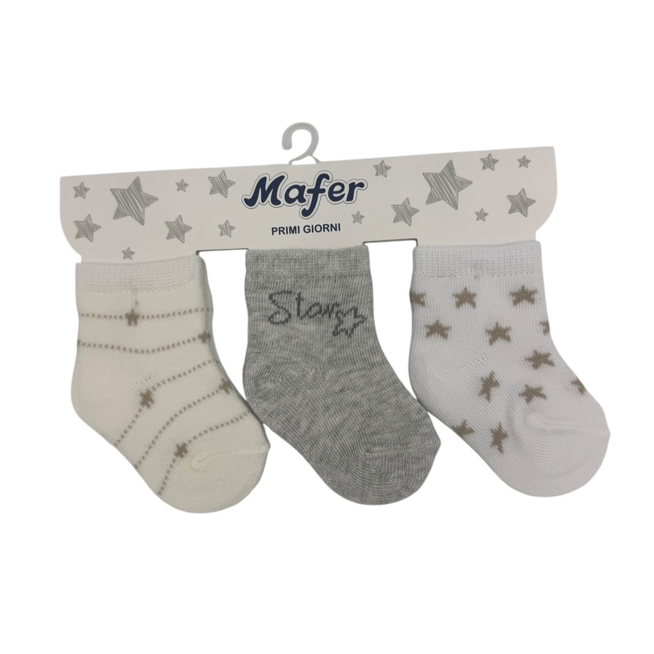 Tris Calzini Caldo Cotone 0/3 Mesi