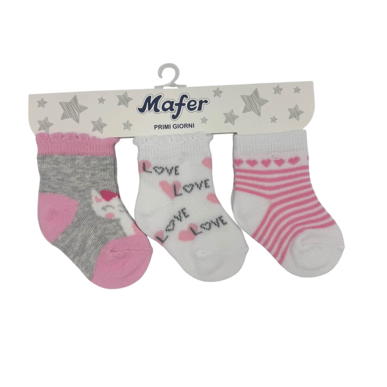 Tris Calzini Caldo Cotone 0/3 Mesi