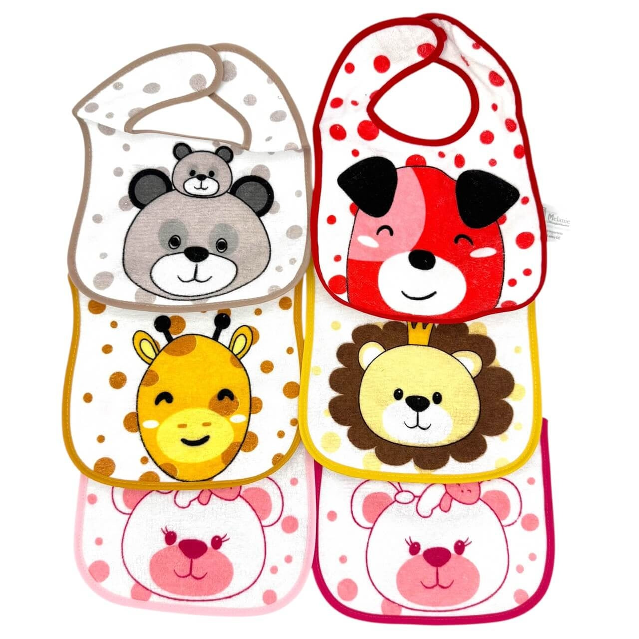 6 Bavette retro plastificato Melanie