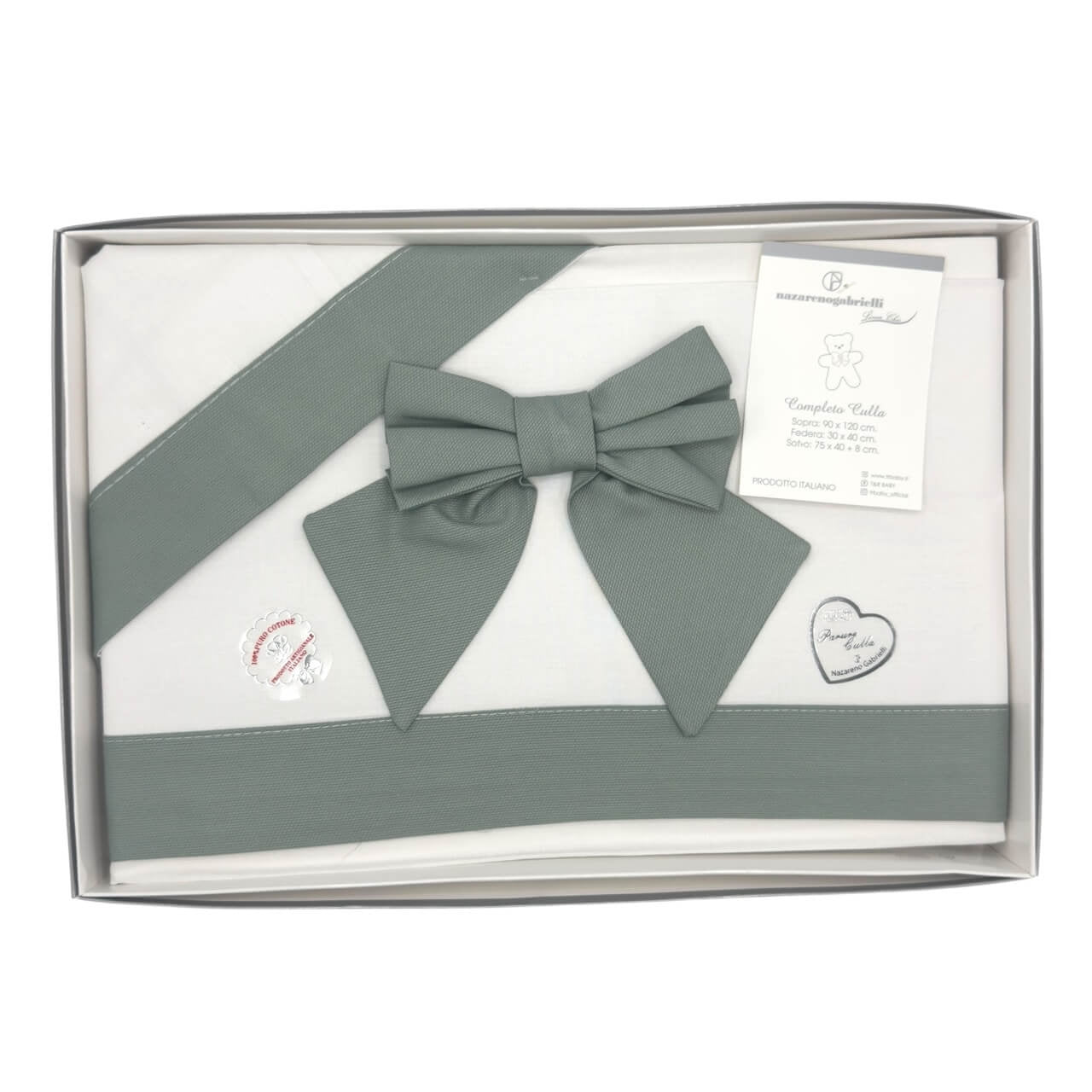 Completo Carrozzina Fiocco 100% Cotone