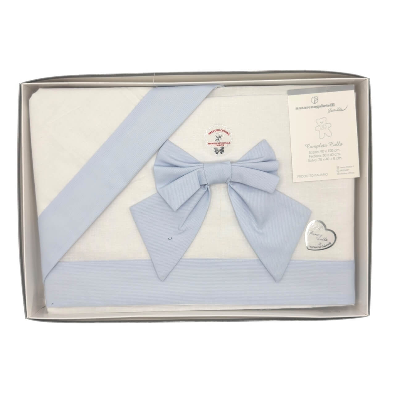 Completo Carrozzina Fiocco 100% Cotone