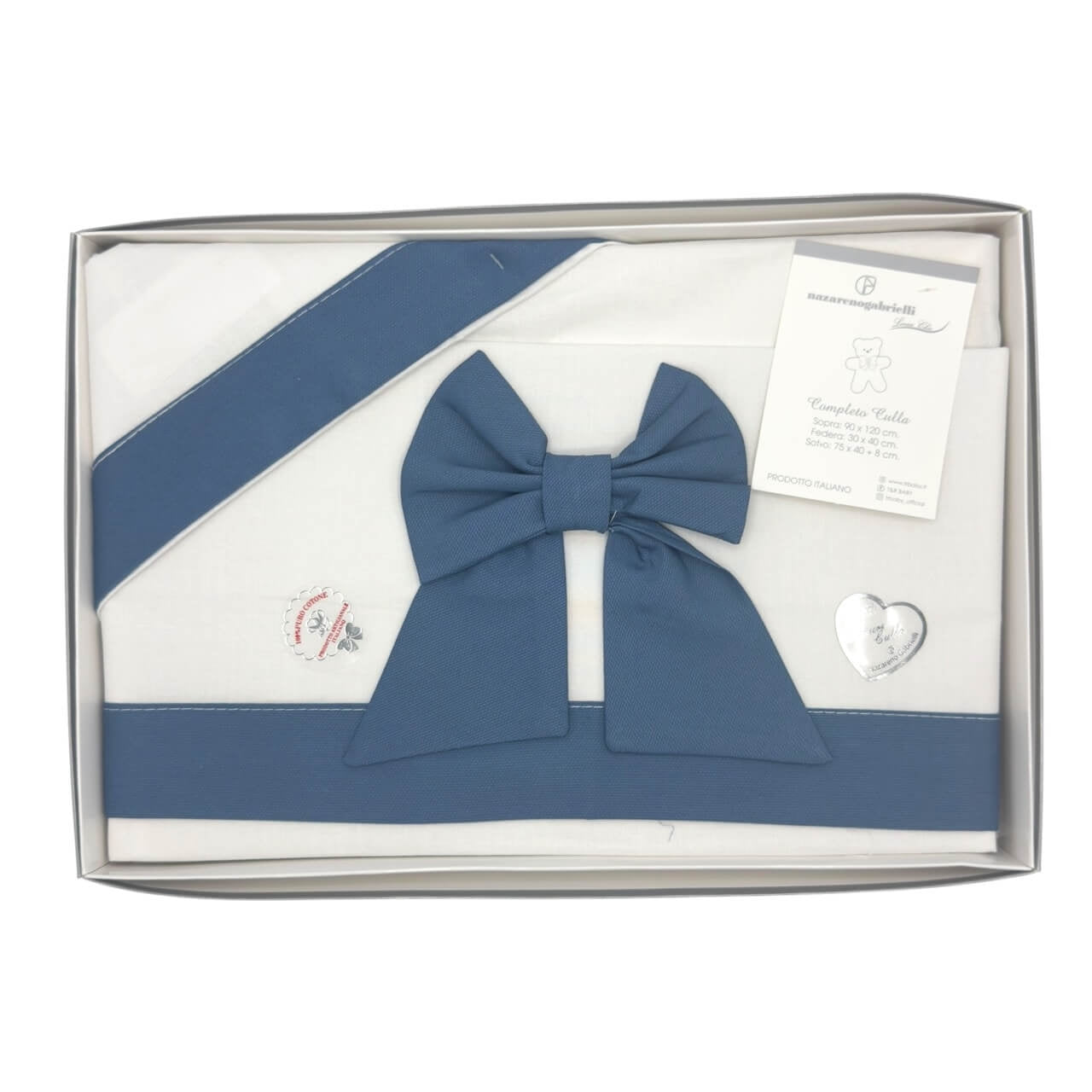 Completo Culla/Lettino Fiocco 100% Cotone