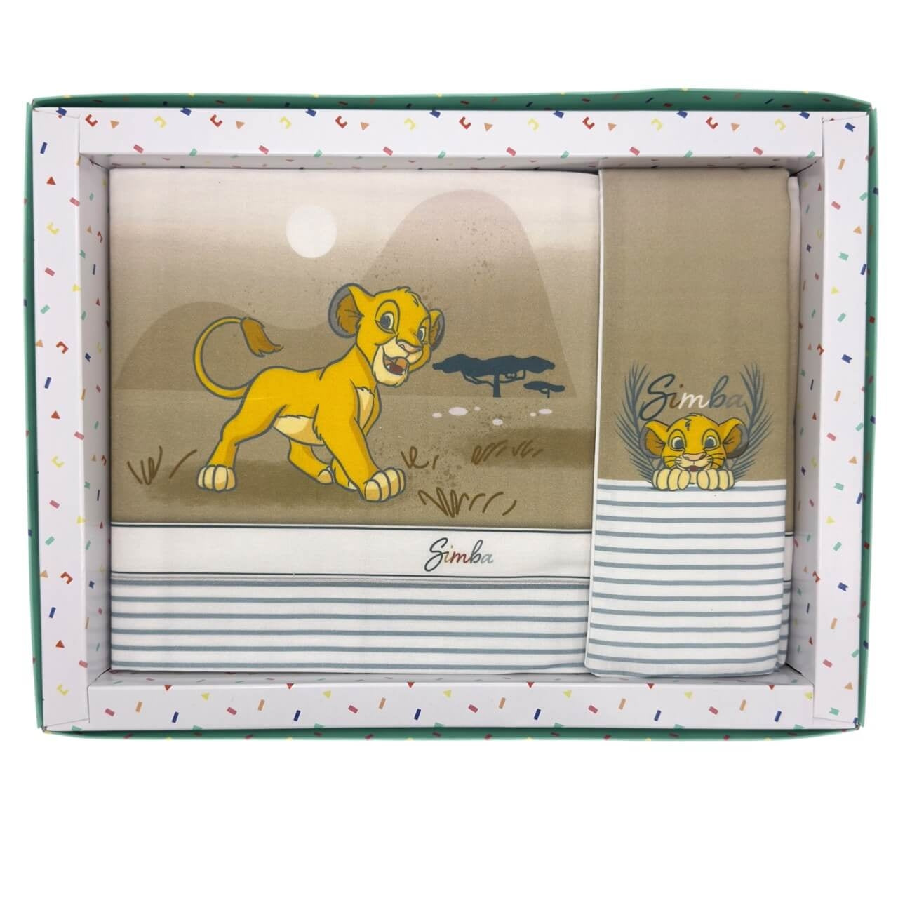 Completo Carrozzina Simba Disney 100% Cotone