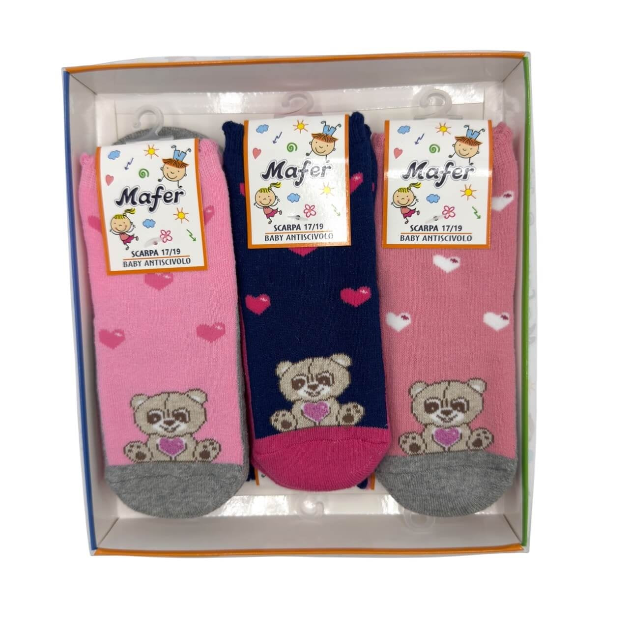6 Calzini Antiscivolo Caldo Cotone Neonata