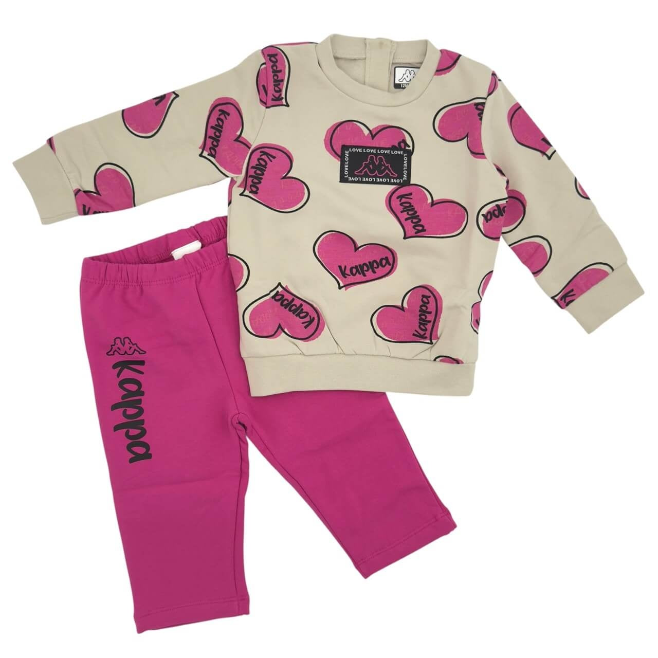 Tuta Felpata Kappa Neonata