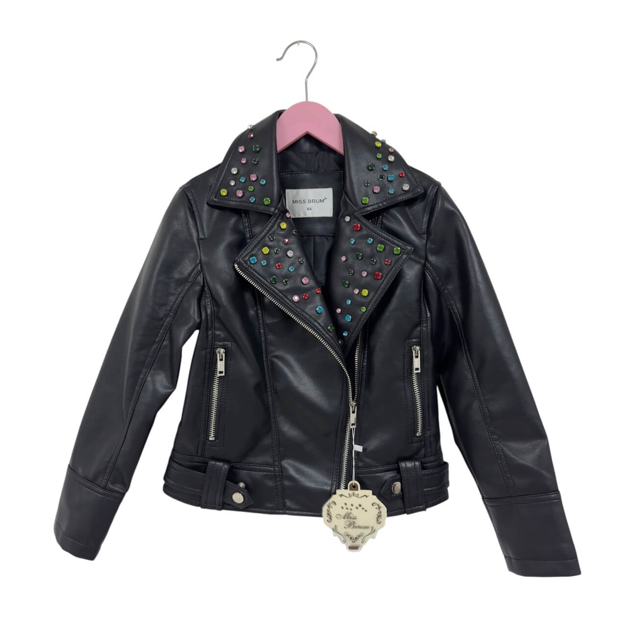 Giubbotto in ecopelle Bimba Con Applicazioni