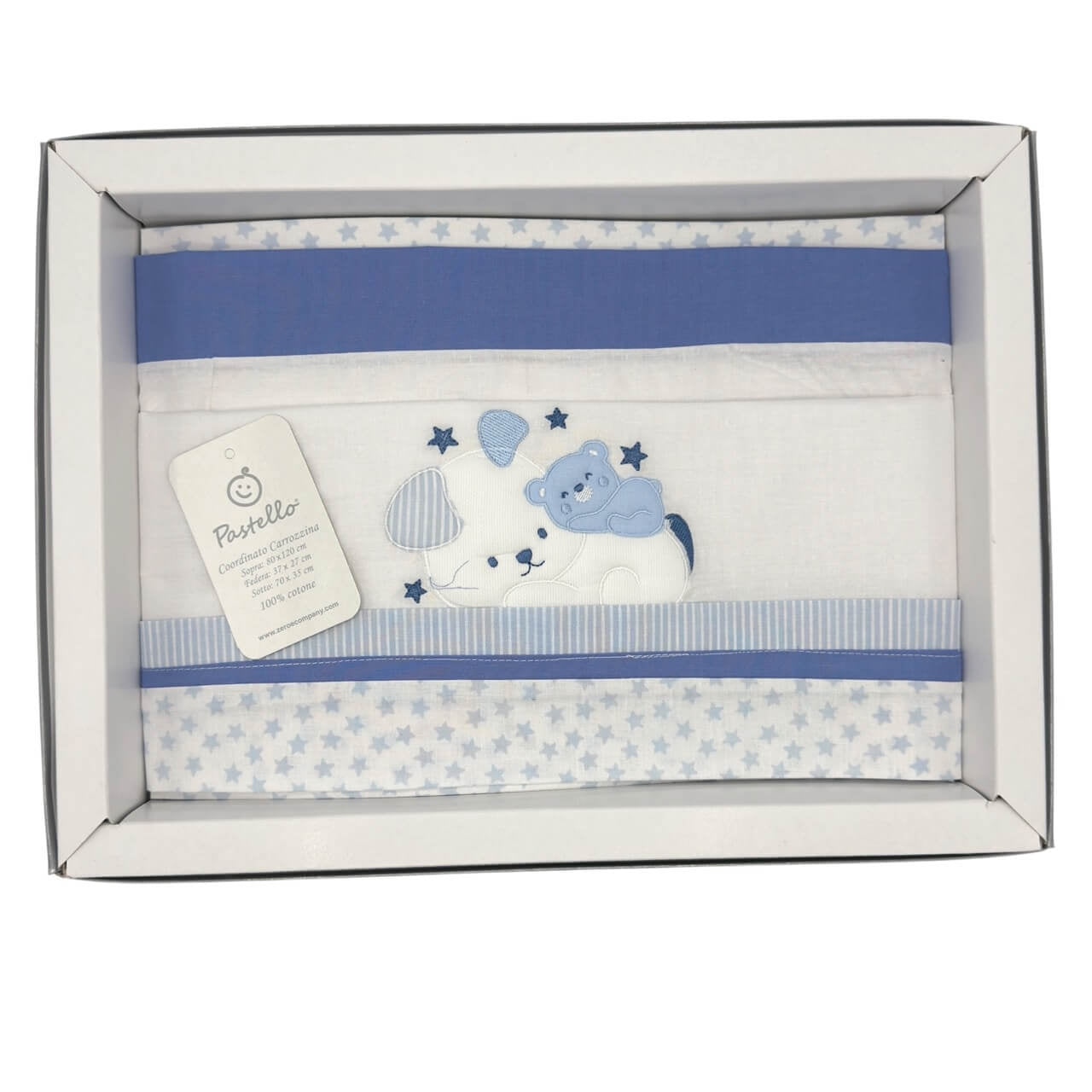 Completo Carrozzina Pastello 100% Cotone