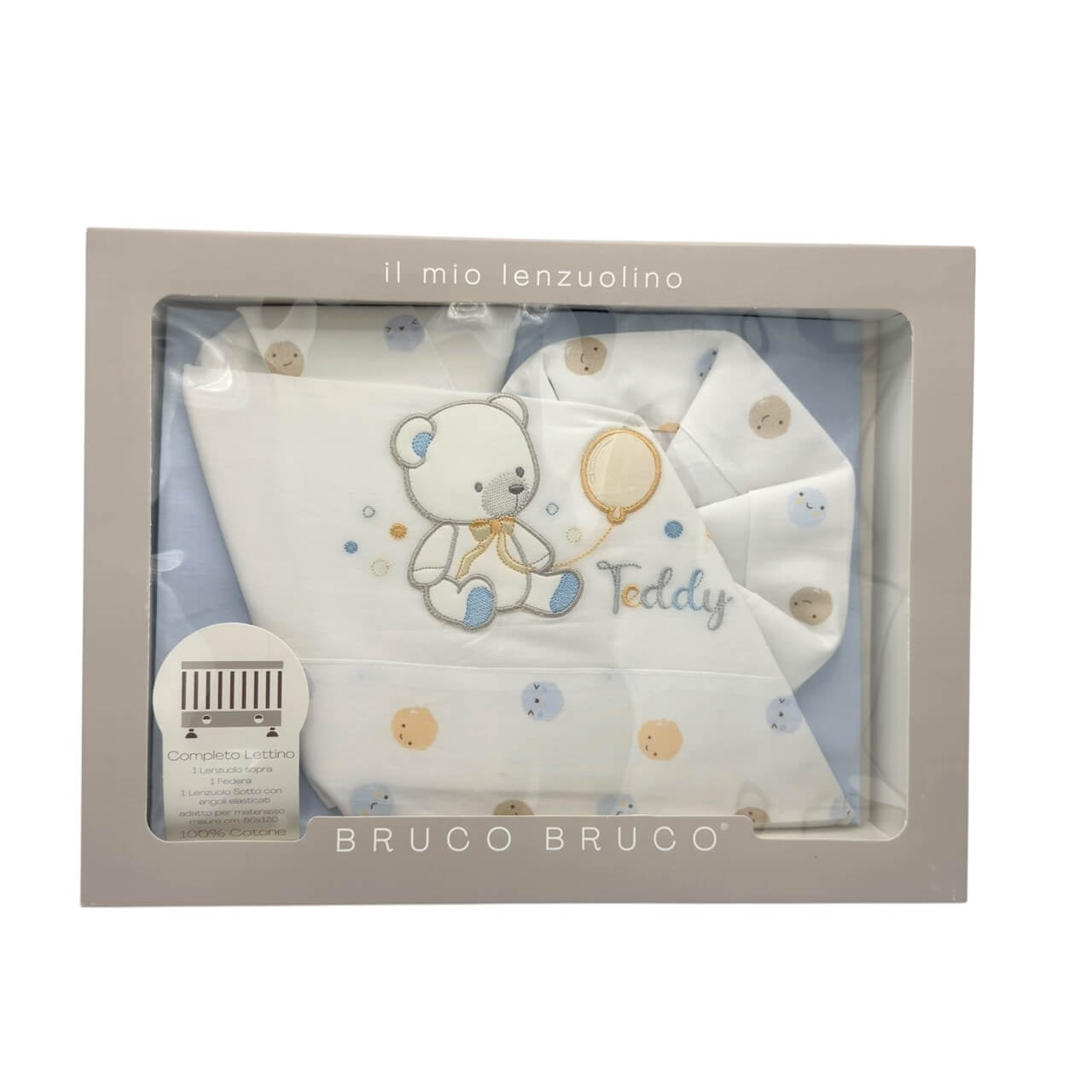 Completo Carrozzina Bruco Bruco 100% Cotone