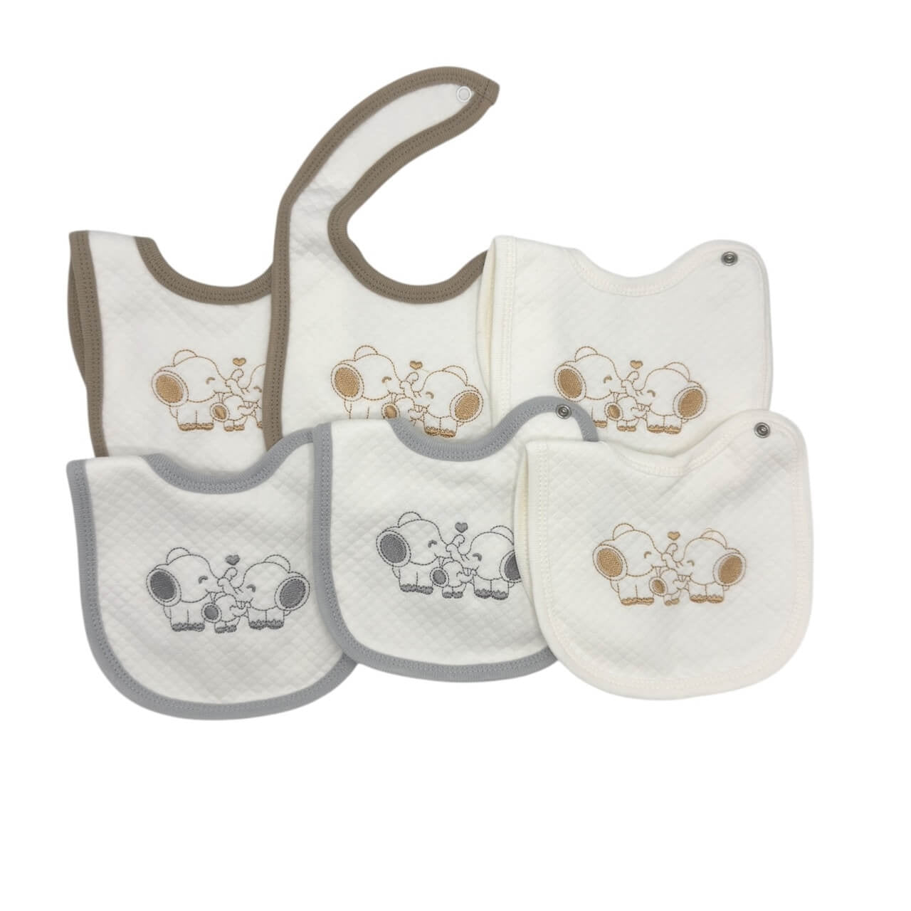 6 Bavette Ricamate Irge con Clips