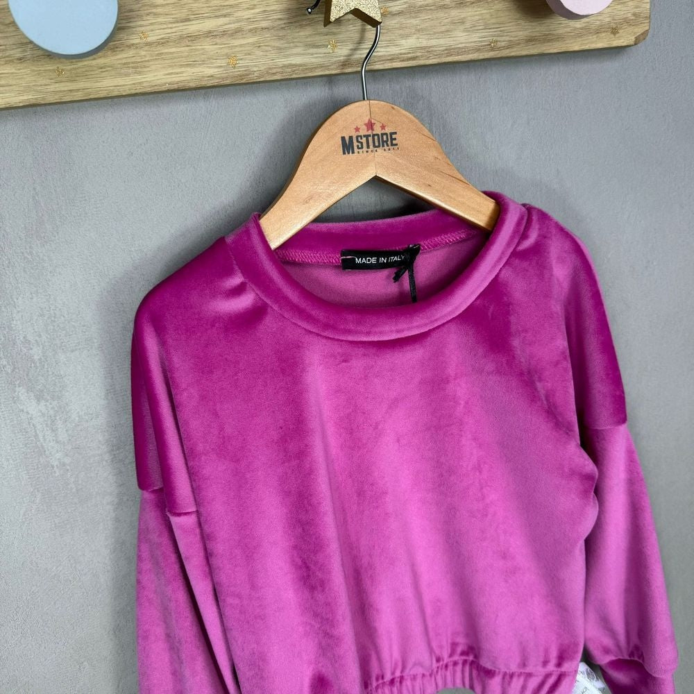 Sweat fille chenille