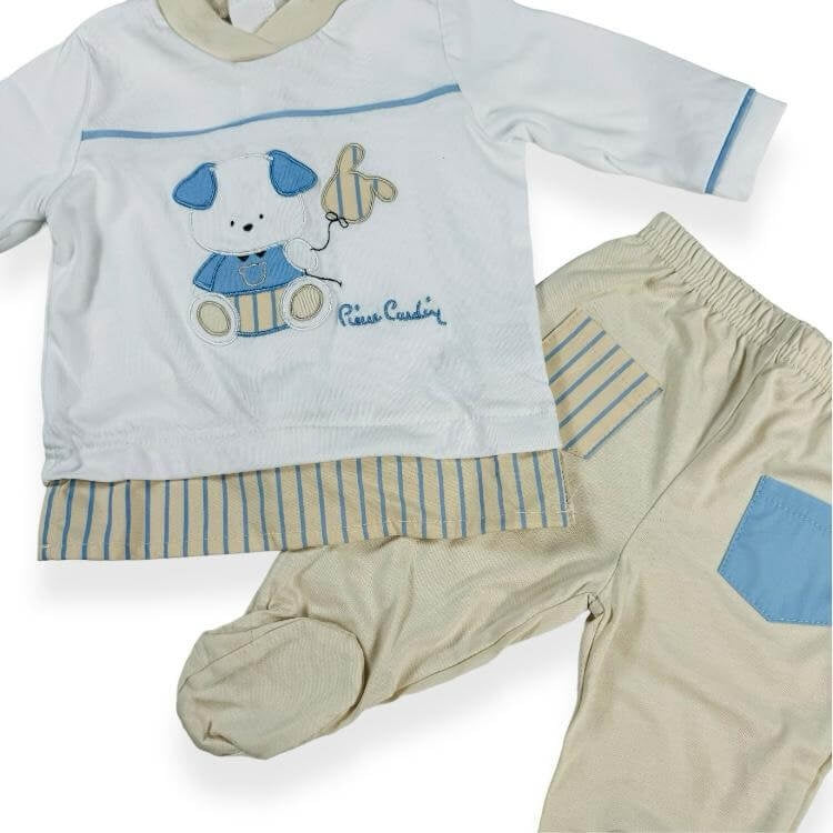 Salopette clinique 2 pièces en coton Pierre Cardin