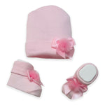 Ensemble bonnet+chaussures en coton chaud 0/6 mois