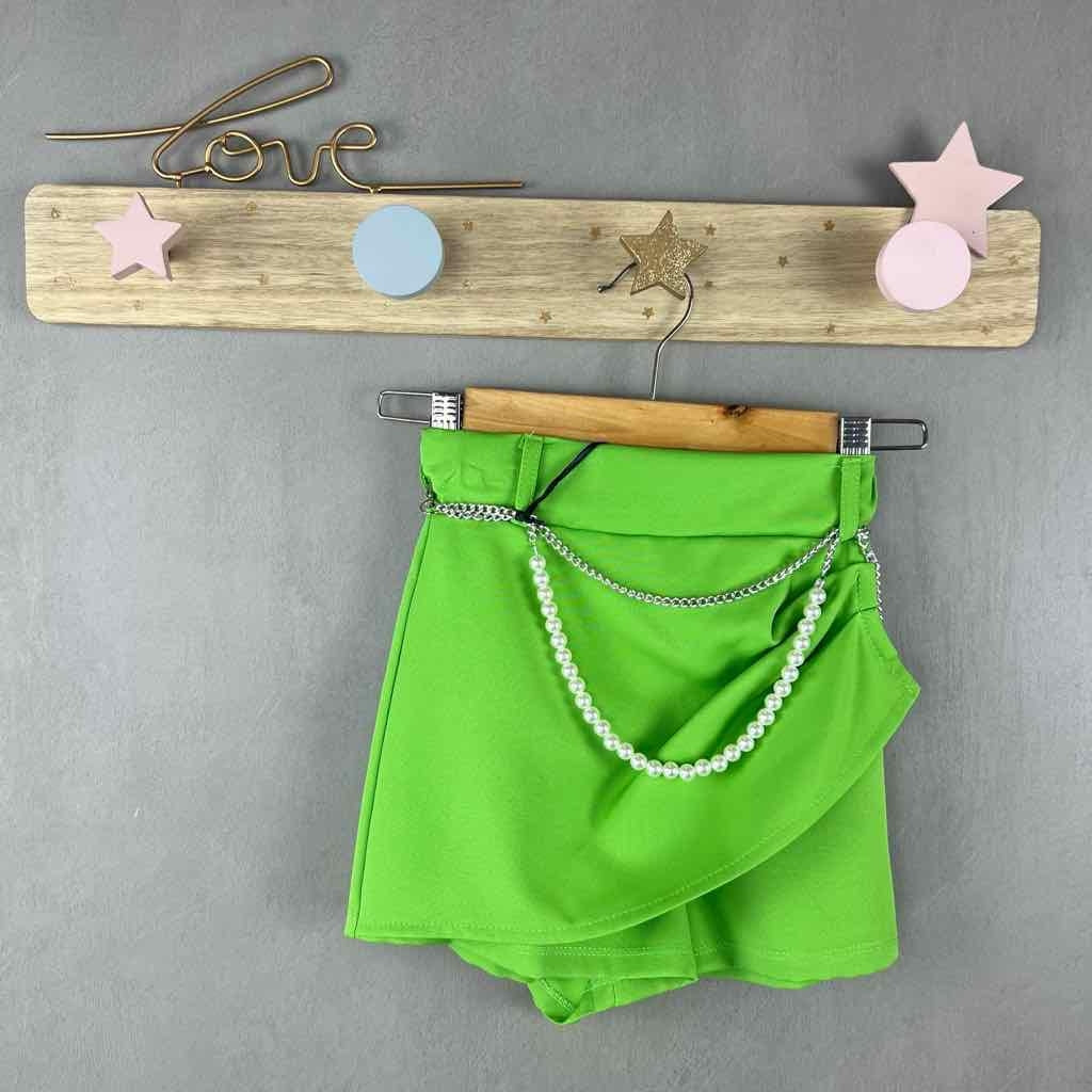 Short effet jupe avec perles