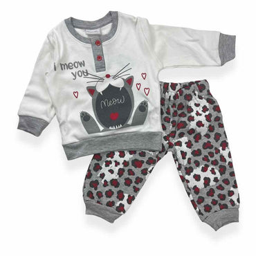 Pyjama chaud en coton pastel