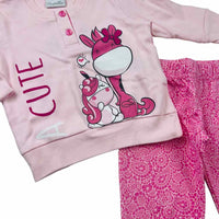 Pyjama chaud en coton pastel