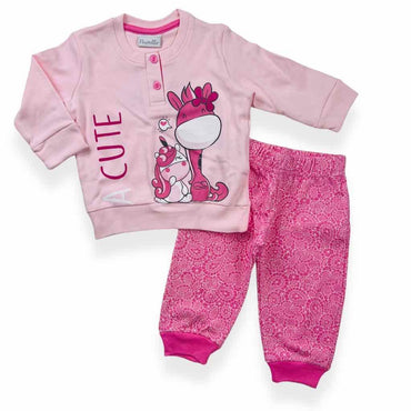 Pyjama chaud en coton pastel