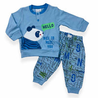 Pyjama chaud en coton pastel
