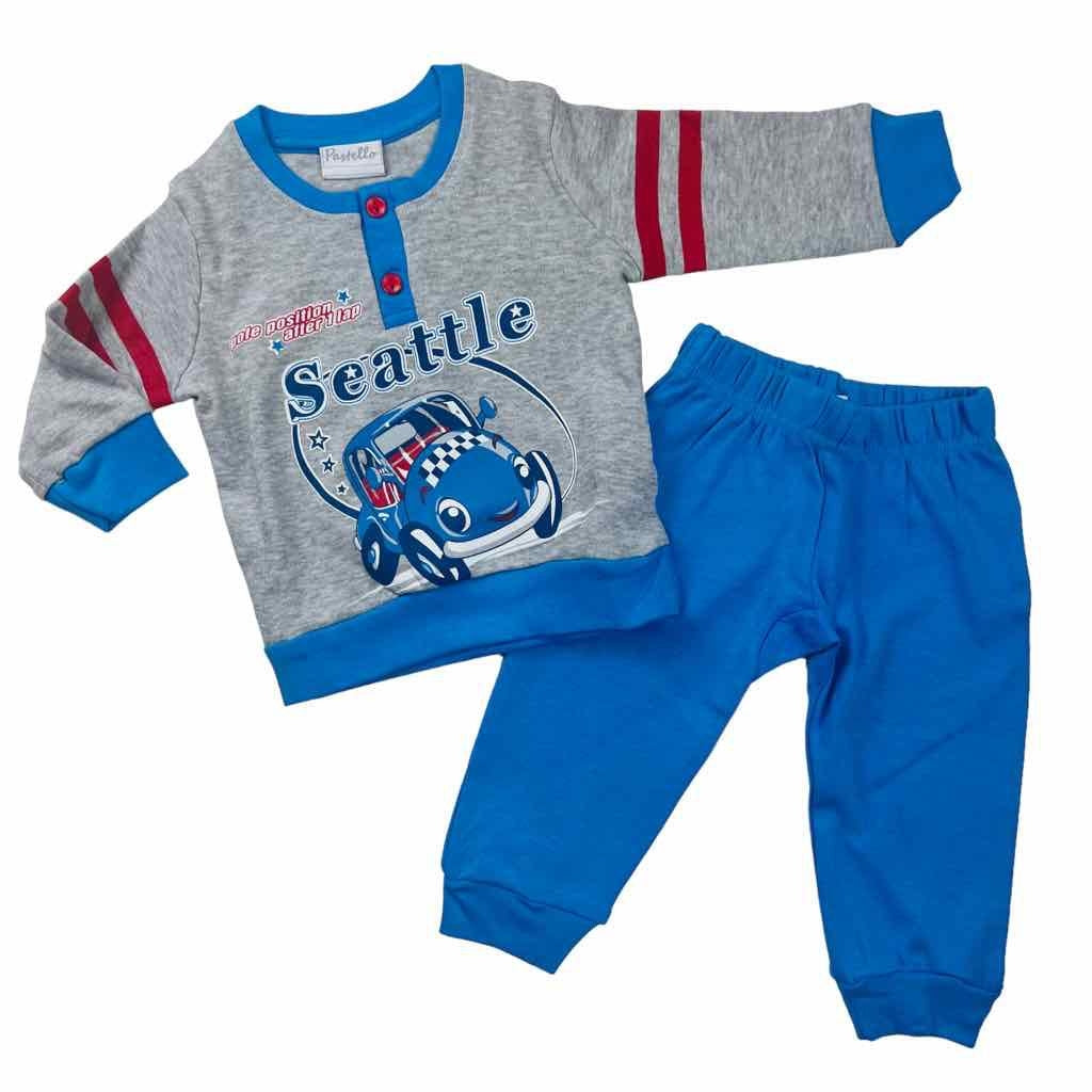 Pyjama chaud en coton pastel